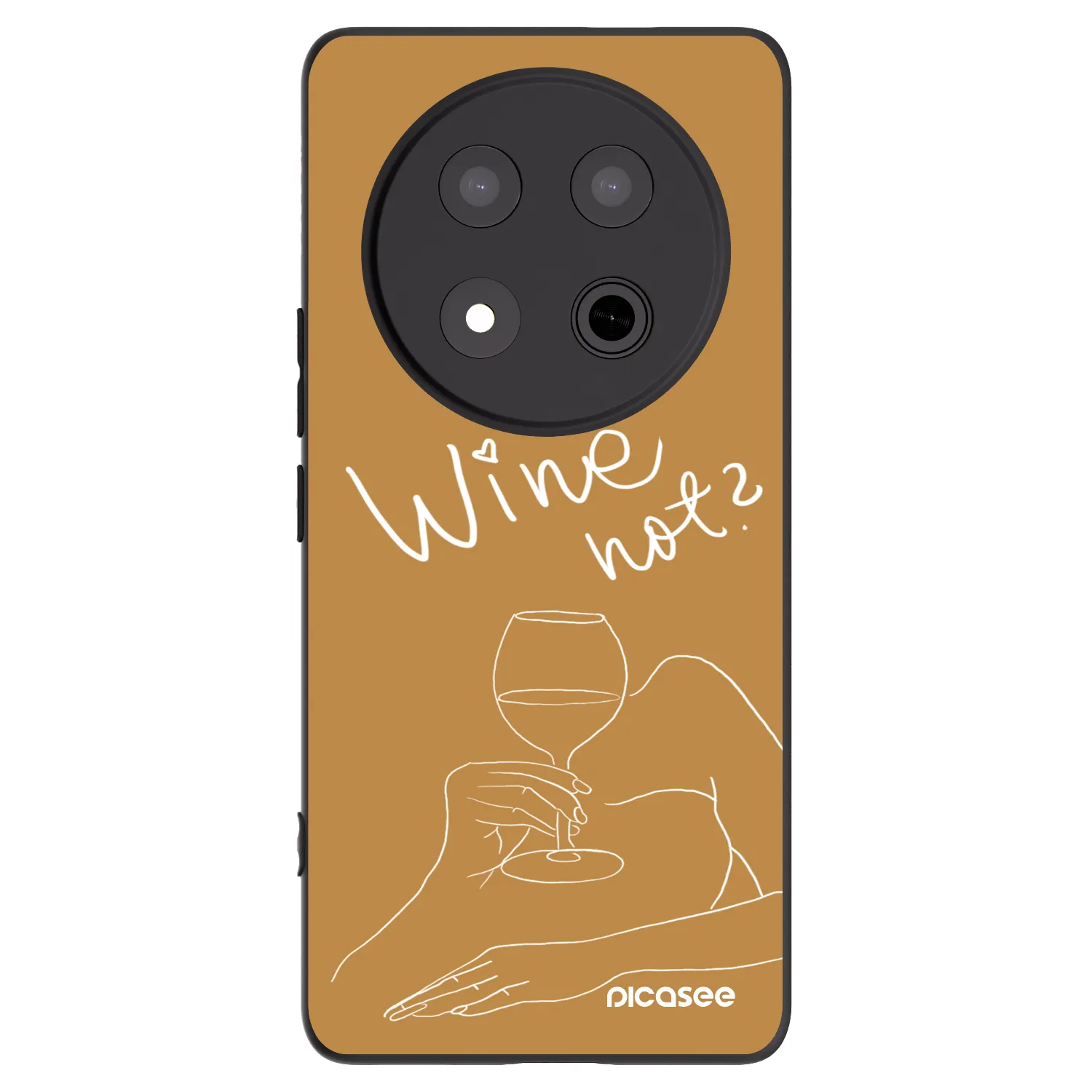 Picasee Μαύρη θήκη σιλικόνης για Honor Magic7 Lite 5G - Wine not