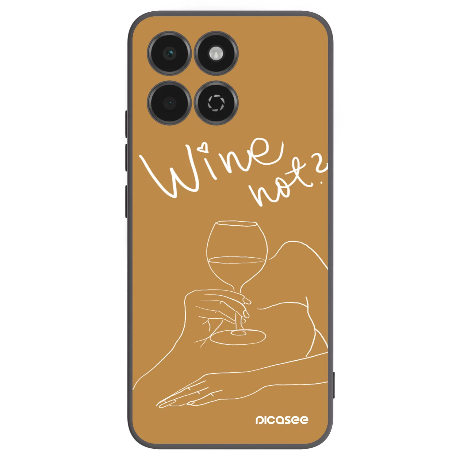 Picasee Μαύρη θήκη σιλικόνης για Honor 200 Smart 5G - Wine not