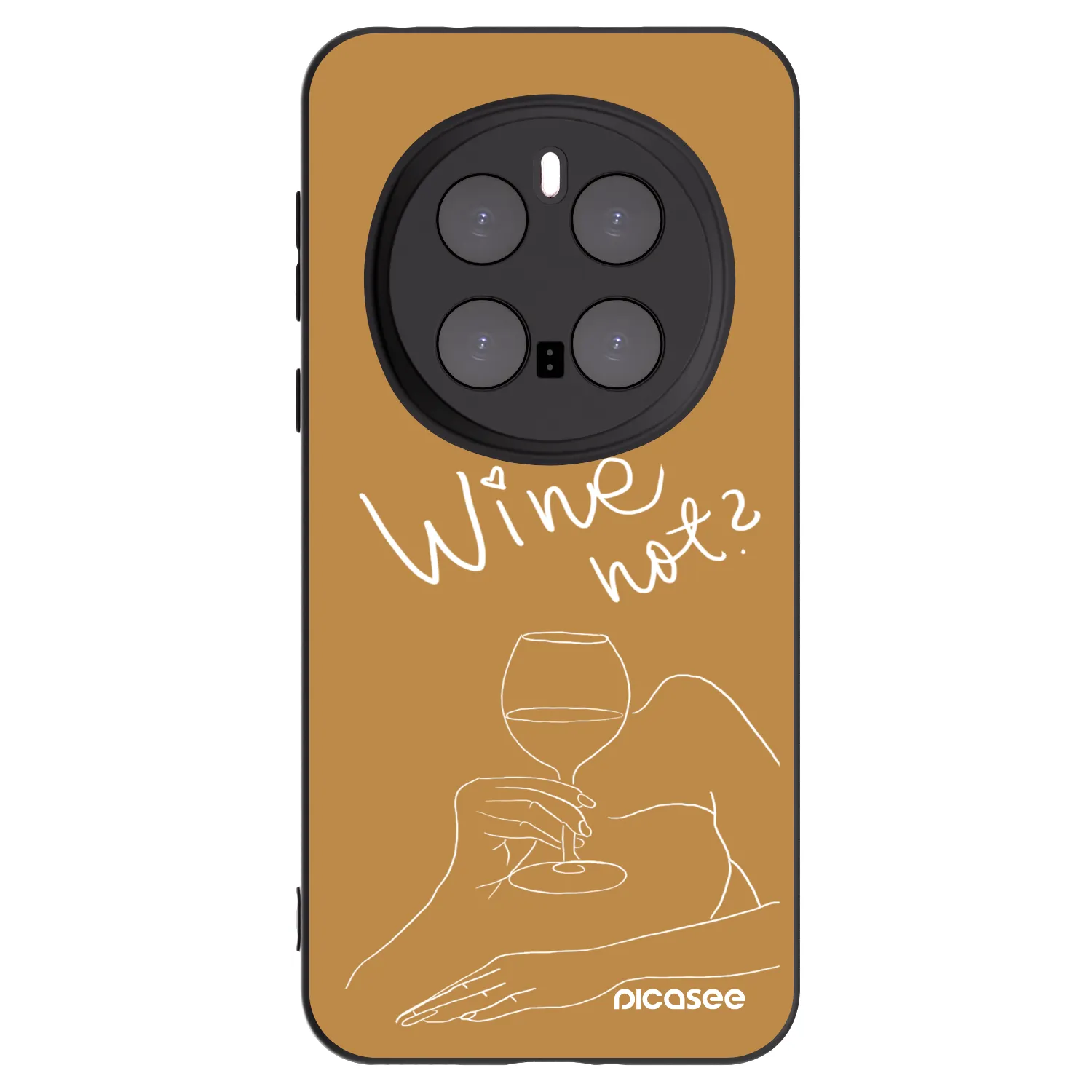 Picasee Μαύρη θήκη σιλικόνης για Honor Magic7 Pro 5G - Wine not