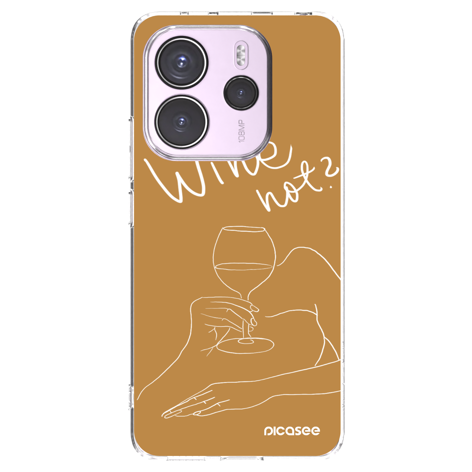 Picasee διαφανής θήκη σιλικόνης Xiaomi Redmi Note 14 4G - Wine not
