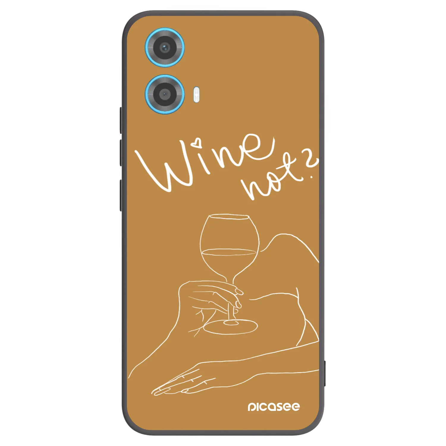 Picasee Μαύρη θήκη σιλικόνης για Motorola Moto G34 5G - Wine not