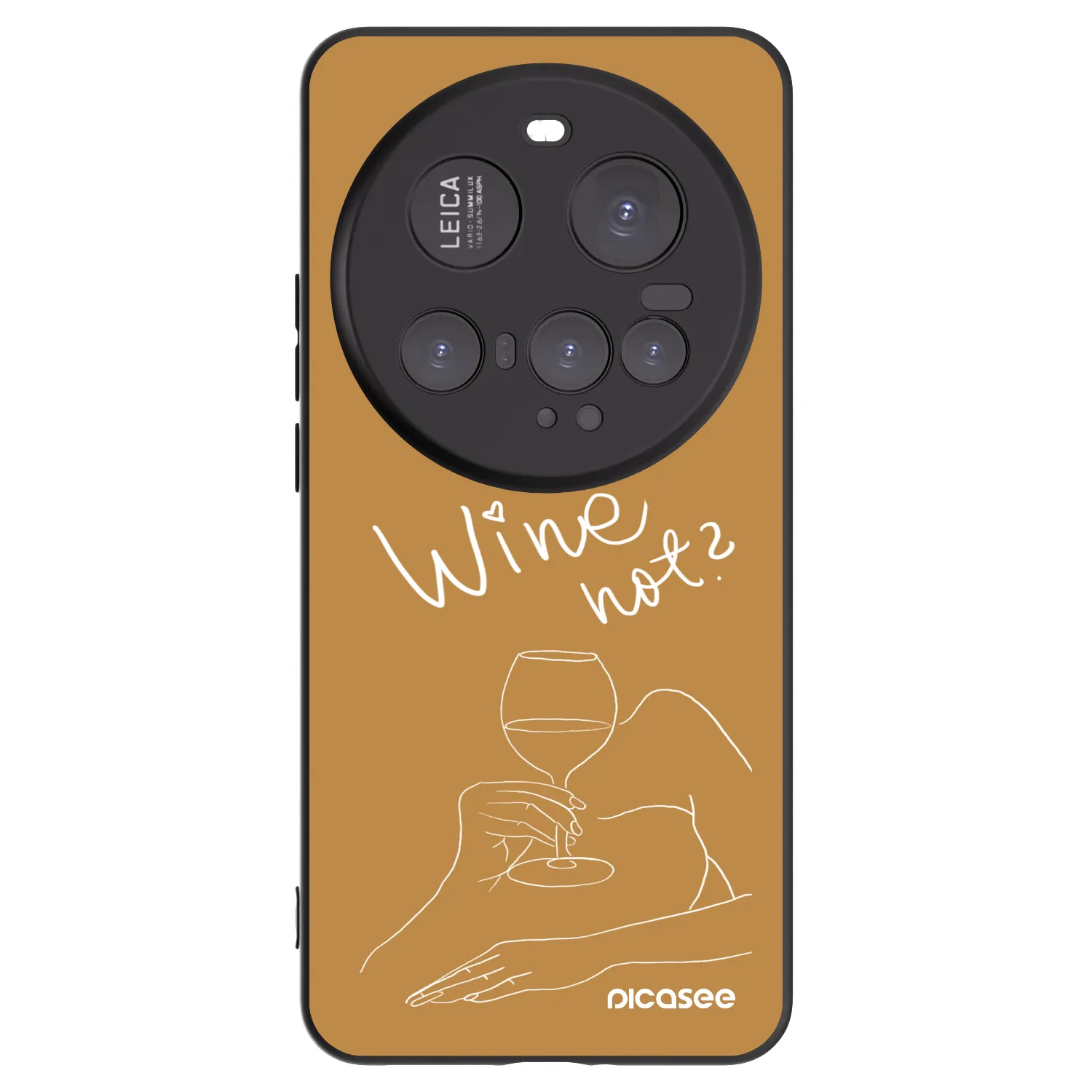 Picasee Μαύρη θήκη σιλικόνης για Xiaomi 15 Ultra - Wine not