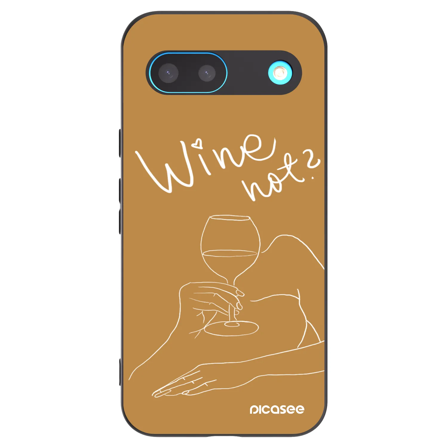 Picasee Μαύρη θήκη σιλικόνης για Google Pixel 8 - Wine not