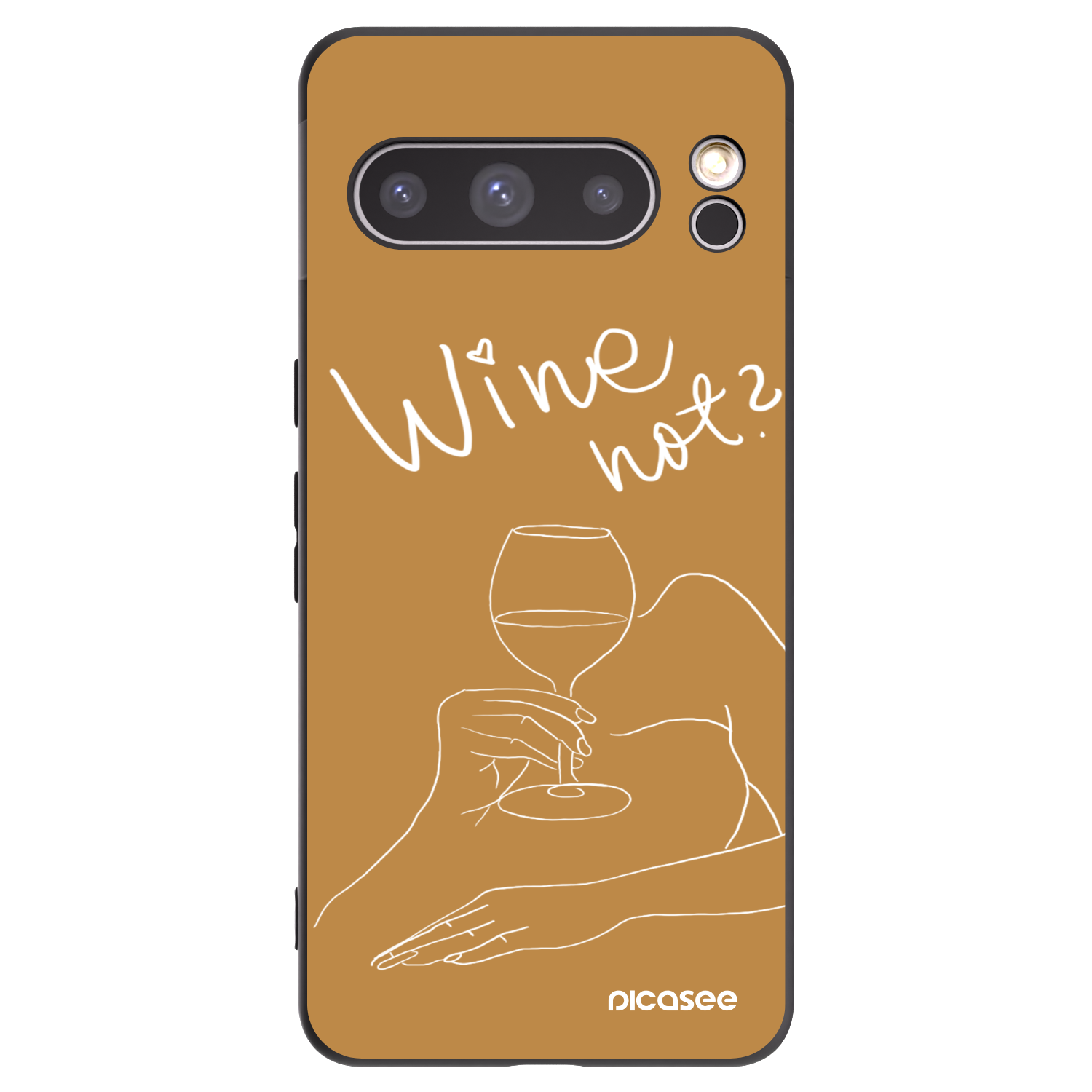Picasee Μαύρη θήκη σιλικόνης για Google Pixel 8 Pro - Wine not