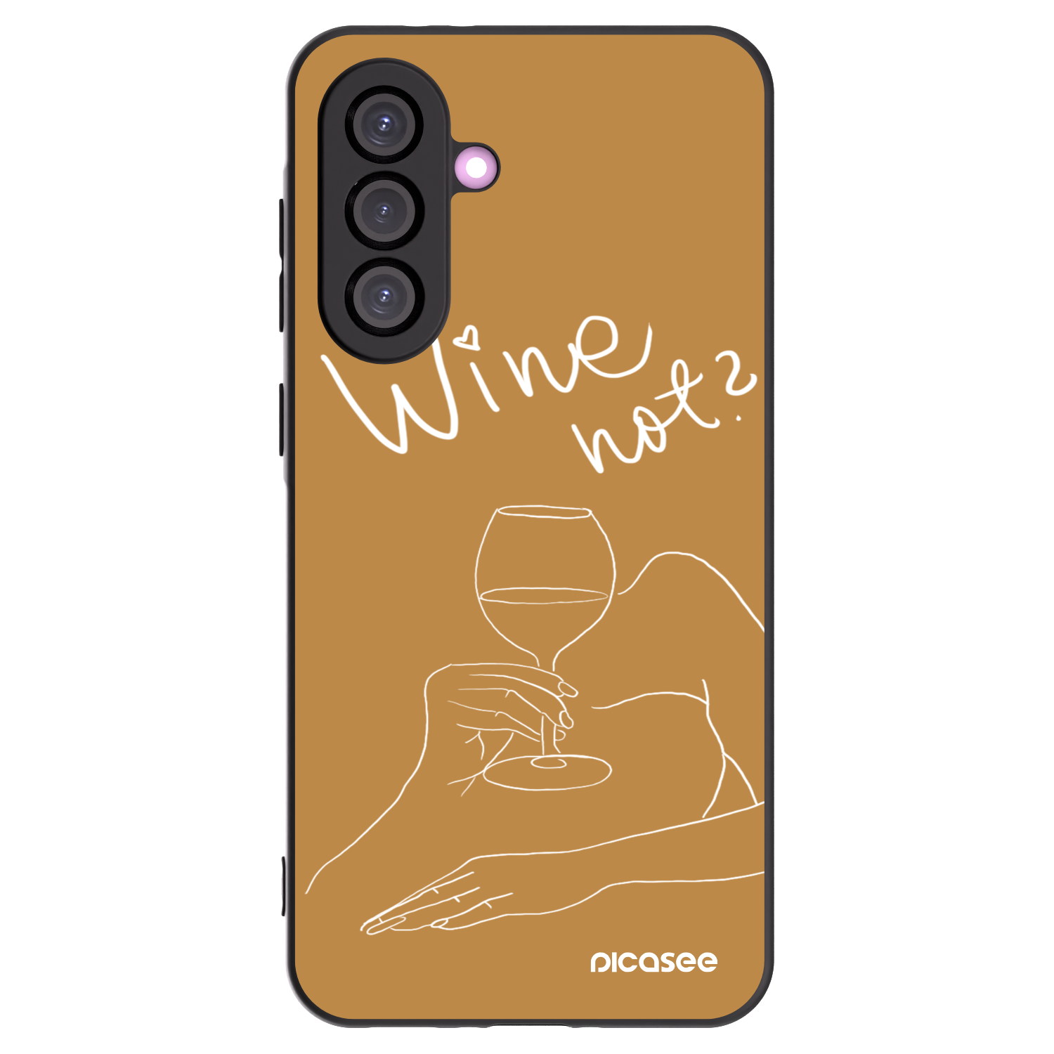 Picasee Μαύρη θήκη σιλικόνης για Samsung Galaxy A36 5G - Wine not