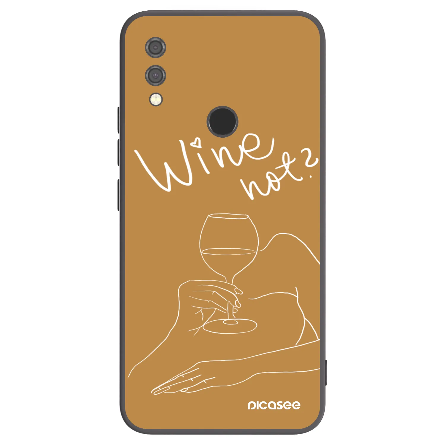 Picasee Μαύρη θήκη σιλικόνης για Xiaomi Redmi Note 7 - Wine not