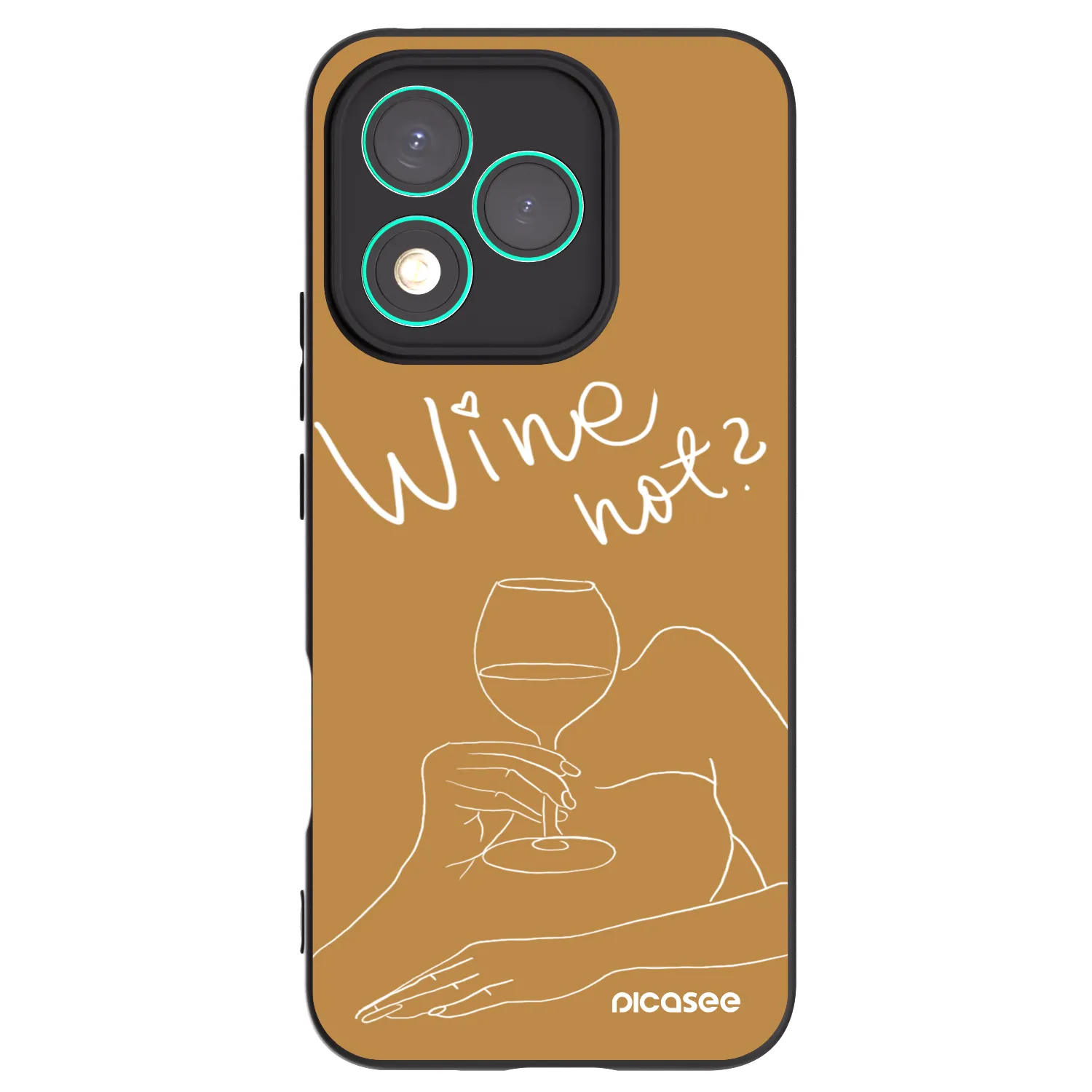 Picasee Μαύρη θήκη σιλικόνης για Honor 400 Lite 5G - Wine not