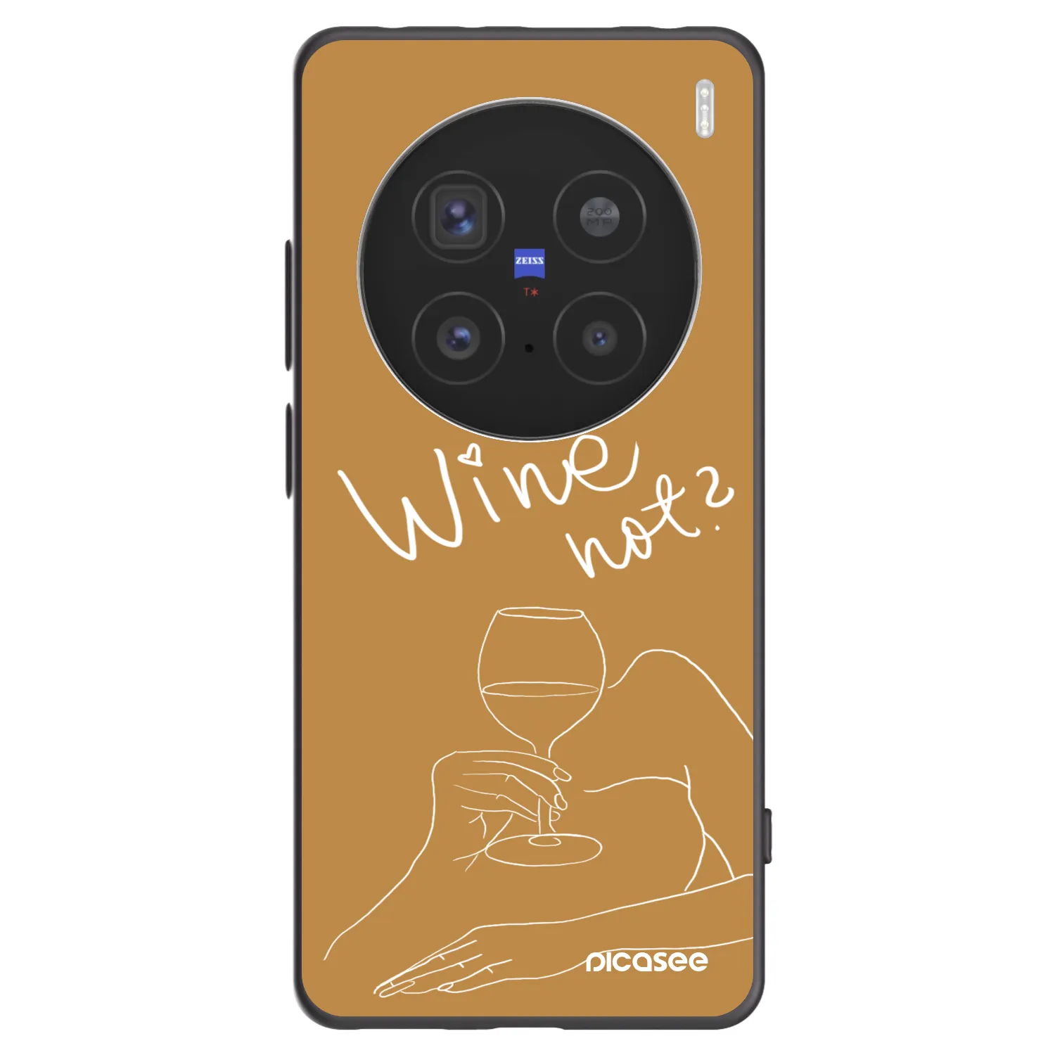 Picasee Μαύρη θήκη σιλικόνης για Vivo X200 Pro - Wine not