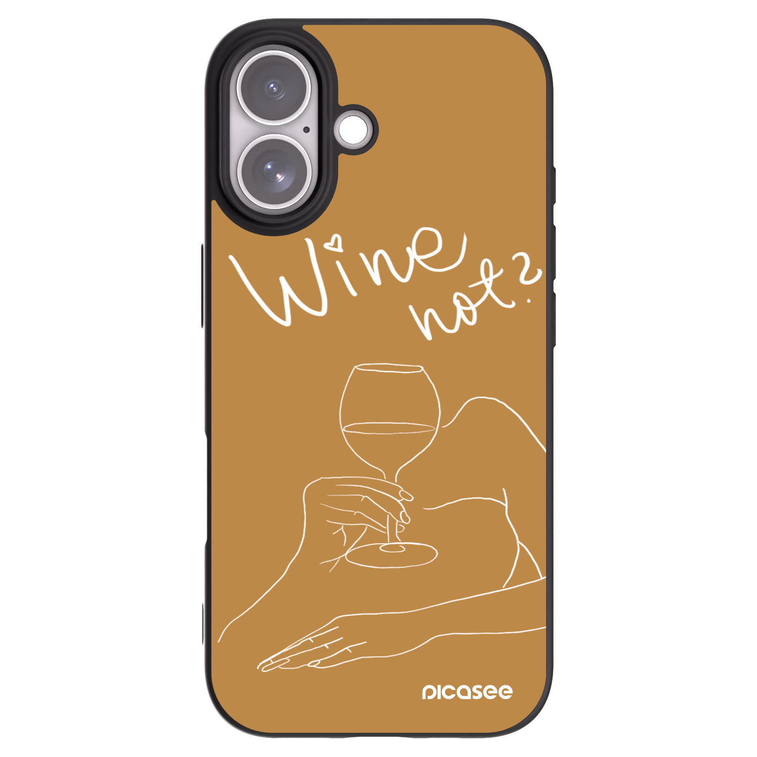 Picasee Μαύρη θήκη σιλικόνης για Apple iPhone 17 - Wine not