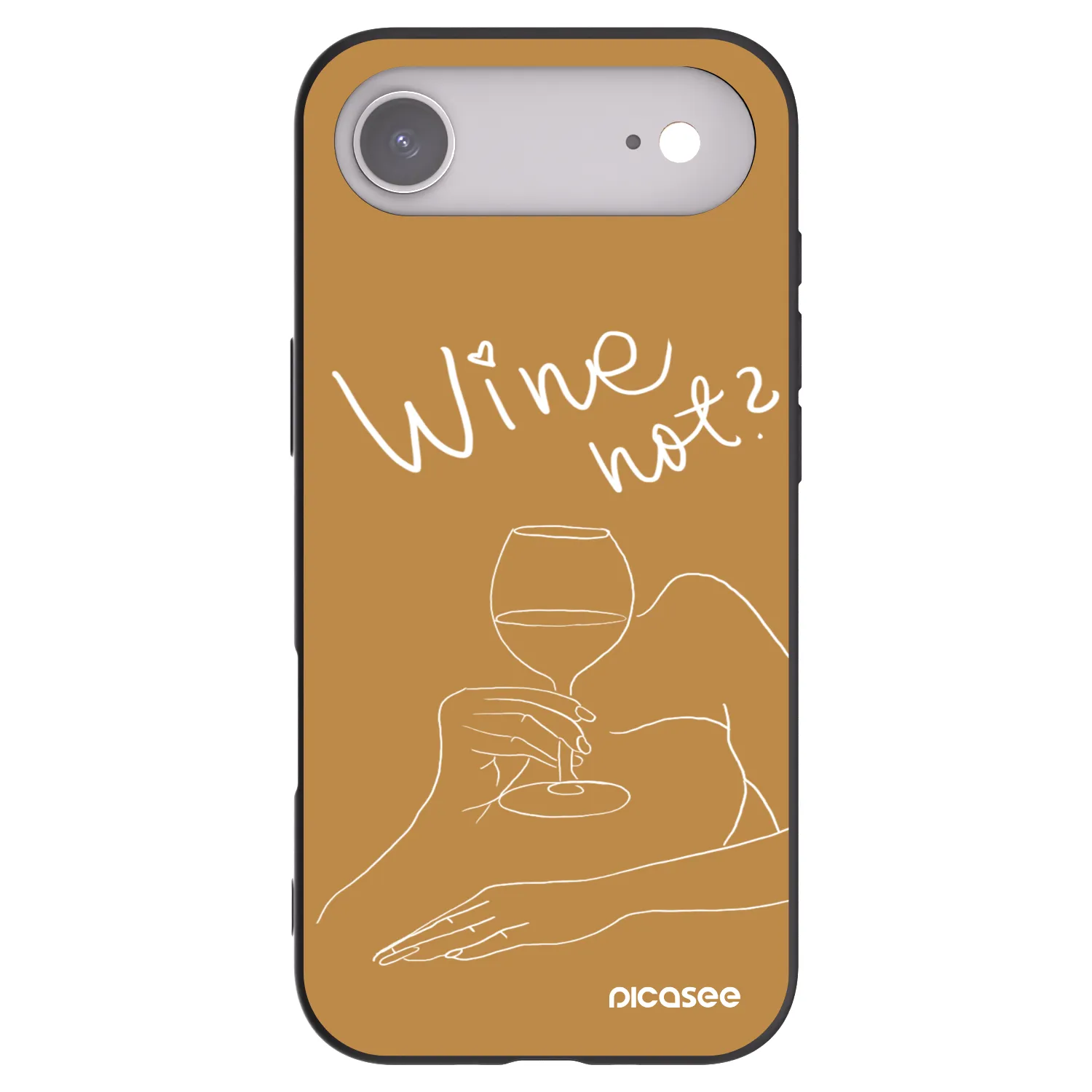 Picasee Μαύρη θήκη σιλικόνης για Apple iPhone Air - Wine not