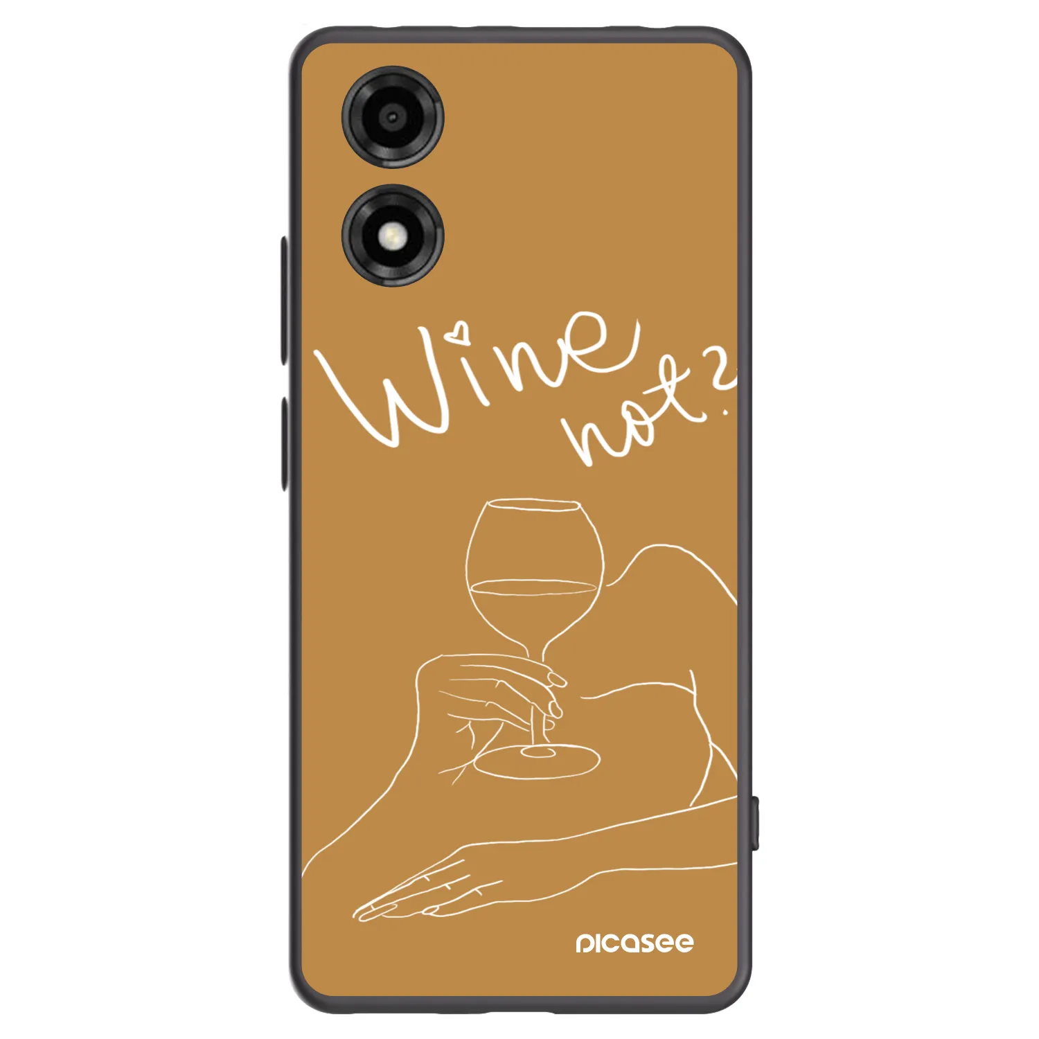 Picasee Μαύρη θήκη σιλικόνης για Motorola Moto E14 - Wine not