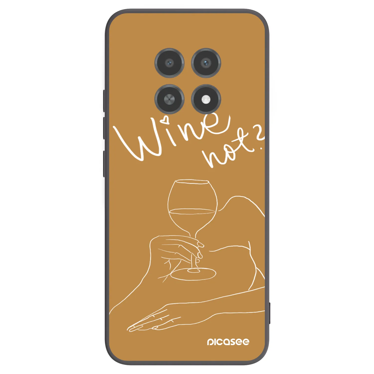 Picasee Μαύρη θήκη σιλικόνης για Realme 12X - Wine not
