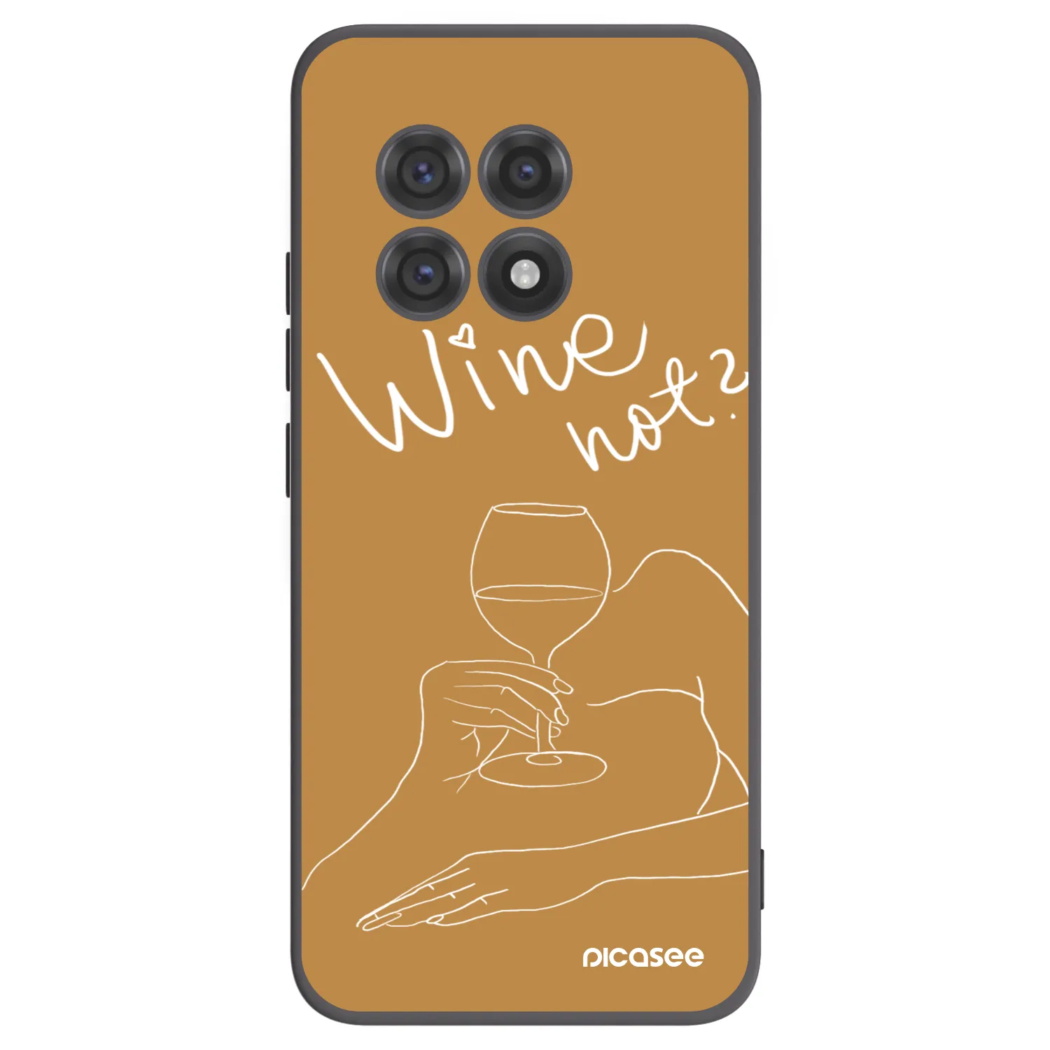 Picasee Μαύρη θήκη σιλικόνης για OnePlus 13R 5G - Wine not