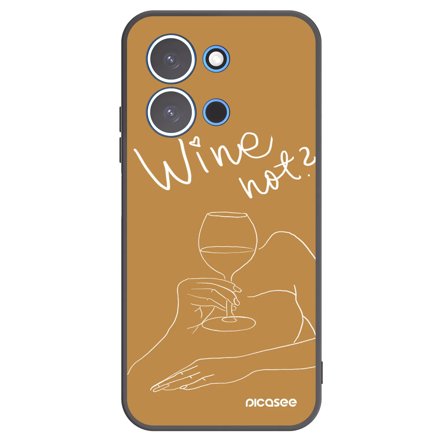 Picasee Μαύρη θήκη σιλικόνης για Xiaomi Redmi 15C 4G - Wine not