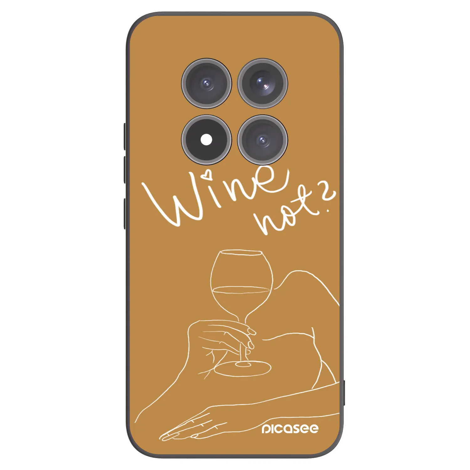 Picasee Μαύρη θήκη σιλικόνης για Xiaomi Redmi Note 15 Pro+ - Wine not