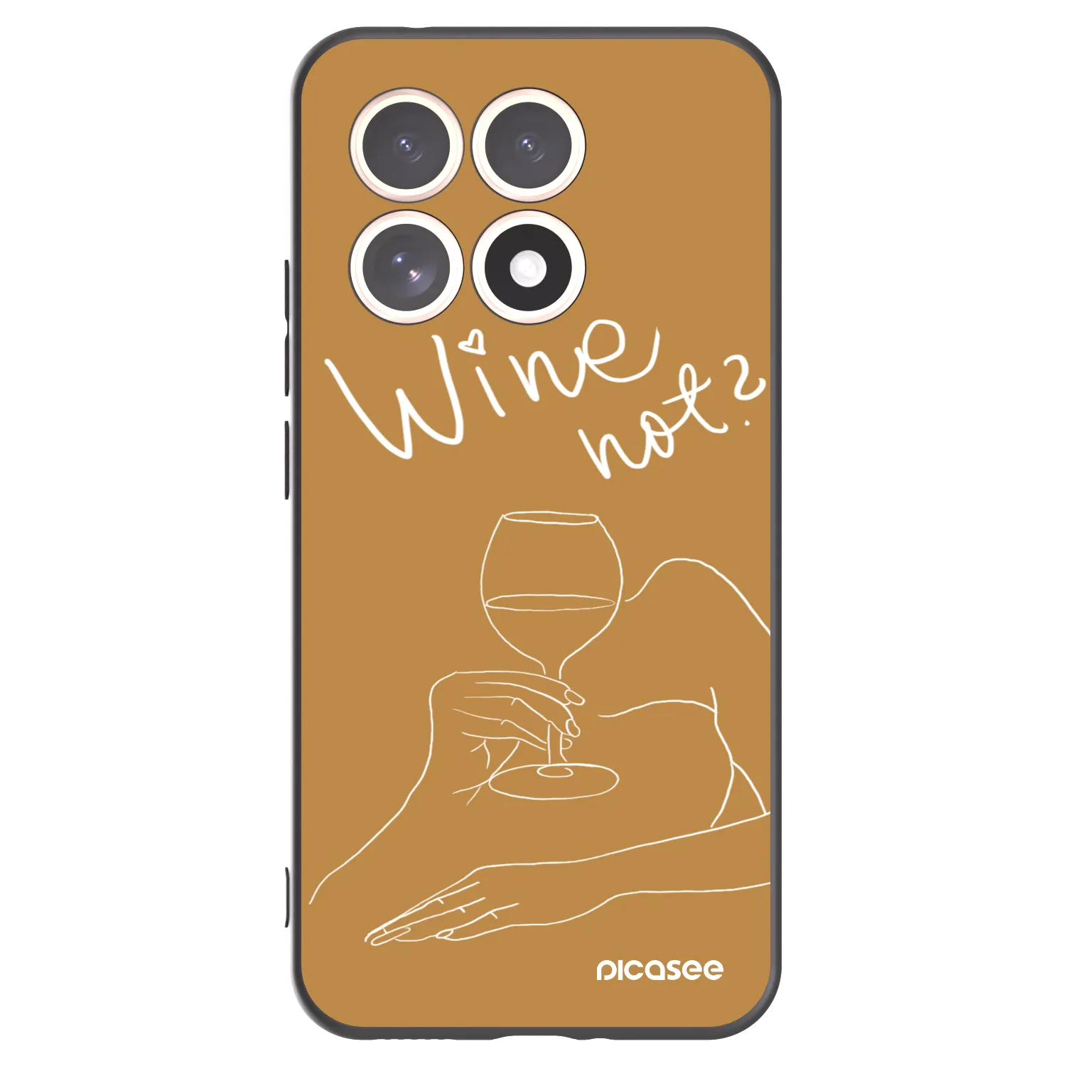 Picasee Μαύρη θήκη σιλικόνης για Xiaomi 15T - Wine not