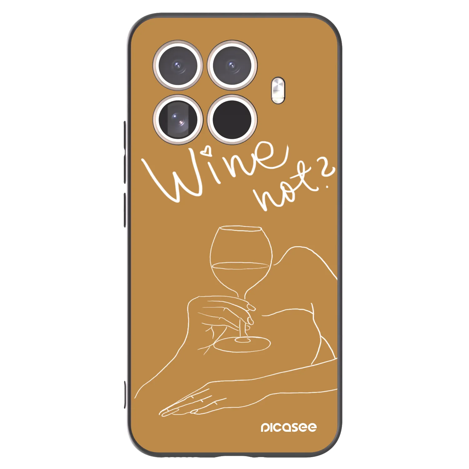 Picasee Μαύρη θήκη σιλικόνης για Xiaomi 15T Pro - Wine not