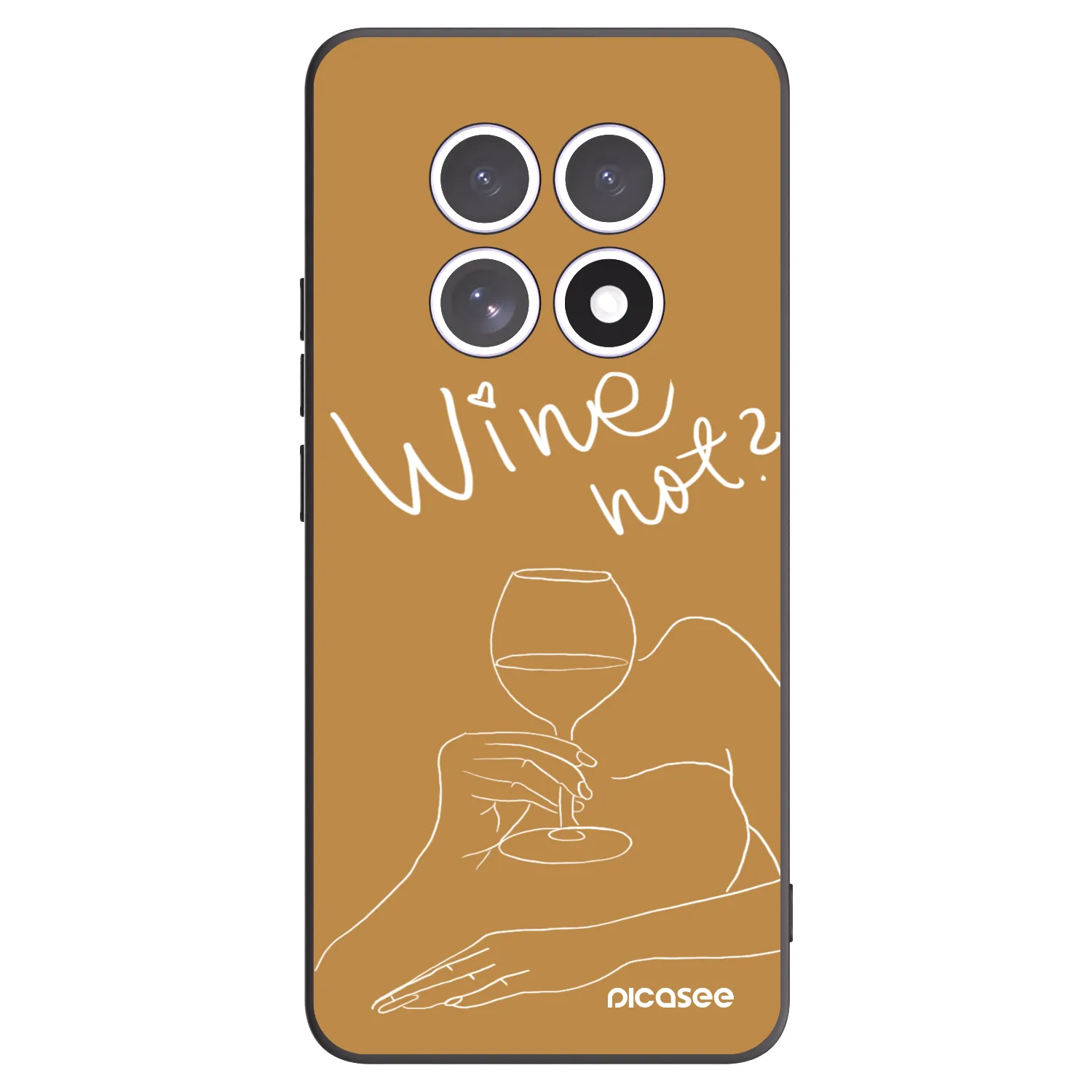 Picasee Μαύρη θήκη σιλικόνης για Xiaomi Redmi Note 15 - Wine not