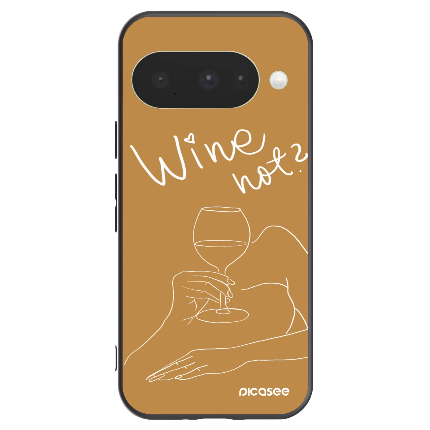 Picasee Μαύρη θήκη σιλικόνης για Google Pixel 10 - Wine not
