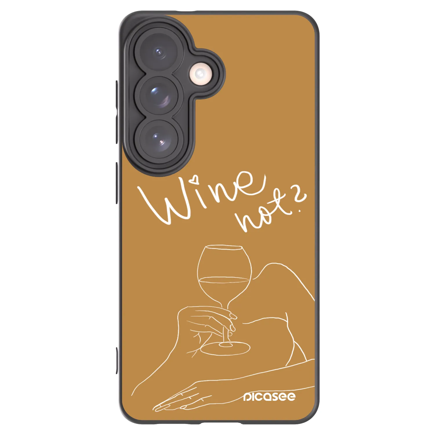 Picasee Μαύρη θήκη σιλικόνης για Samsung Galaxy S26 - Wine not
