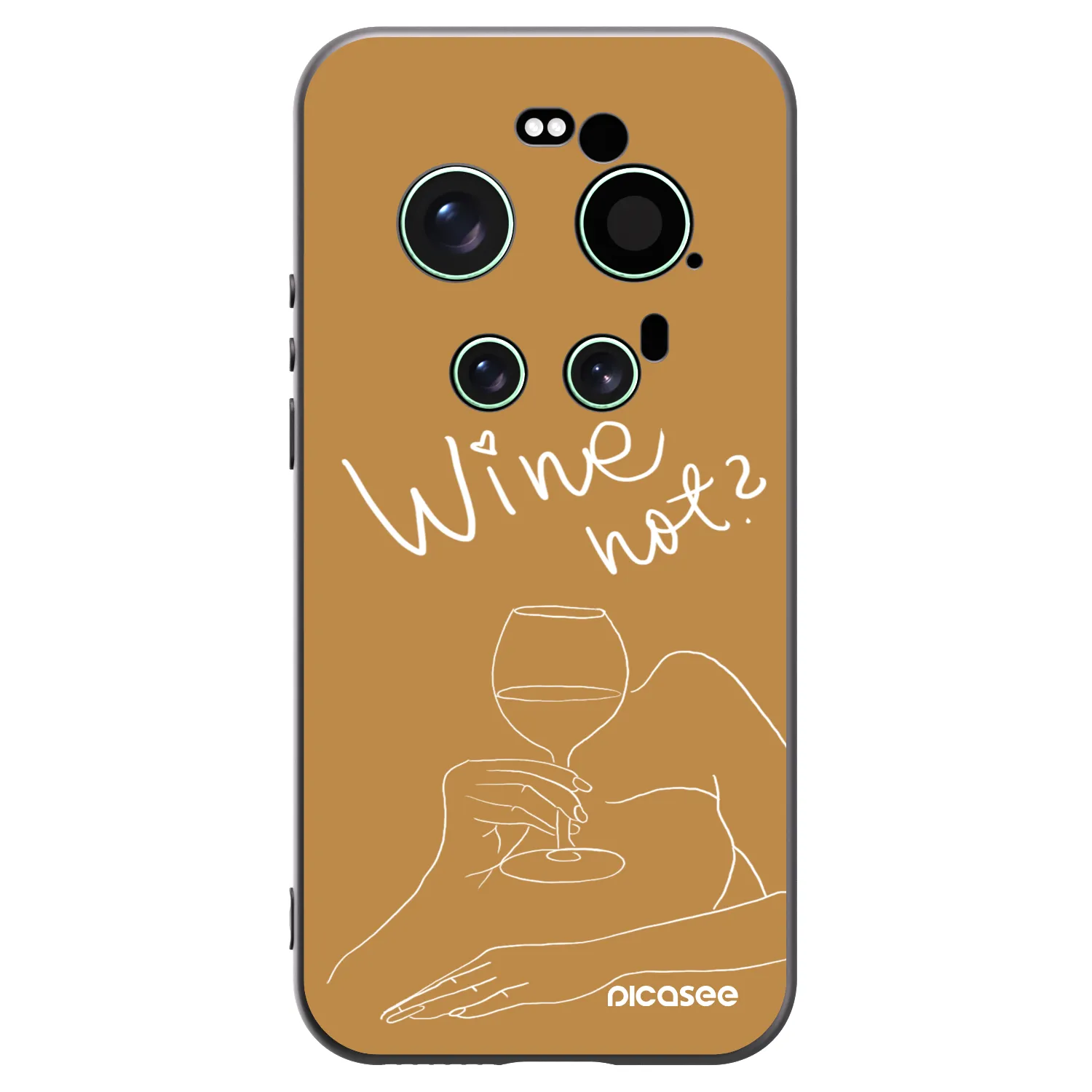Picasee Μαύρη θήκη σιλικόνης για Xiaomi 17 Ultra - Wine not