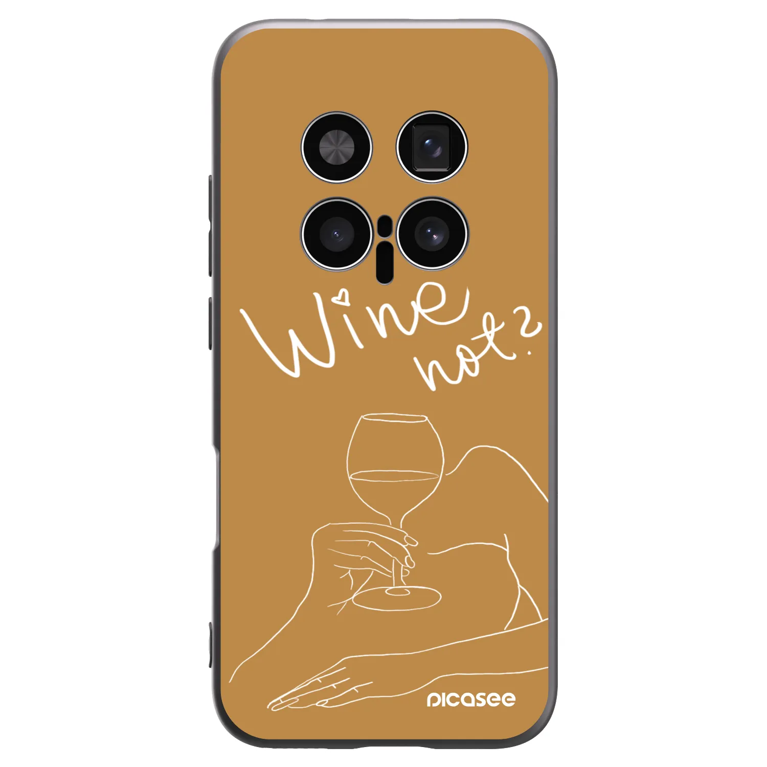 Picasee Μαύρη θήκη σιλικόνης για Honor Magic8 Pro 5G - Wine not