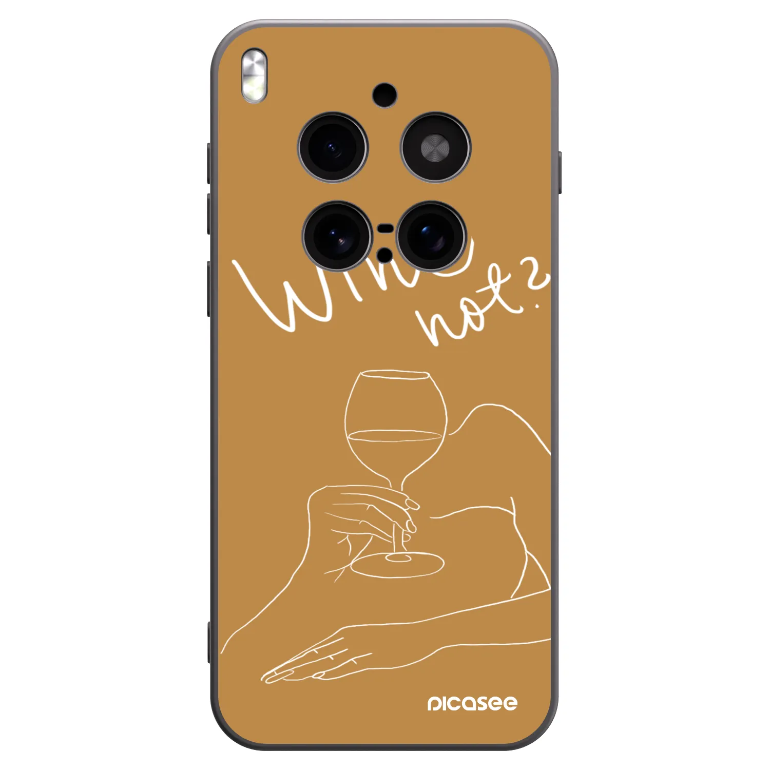 Picasee Μαύρη θήκη σιλικόνης για Vivo X300 Pro - Wine not
