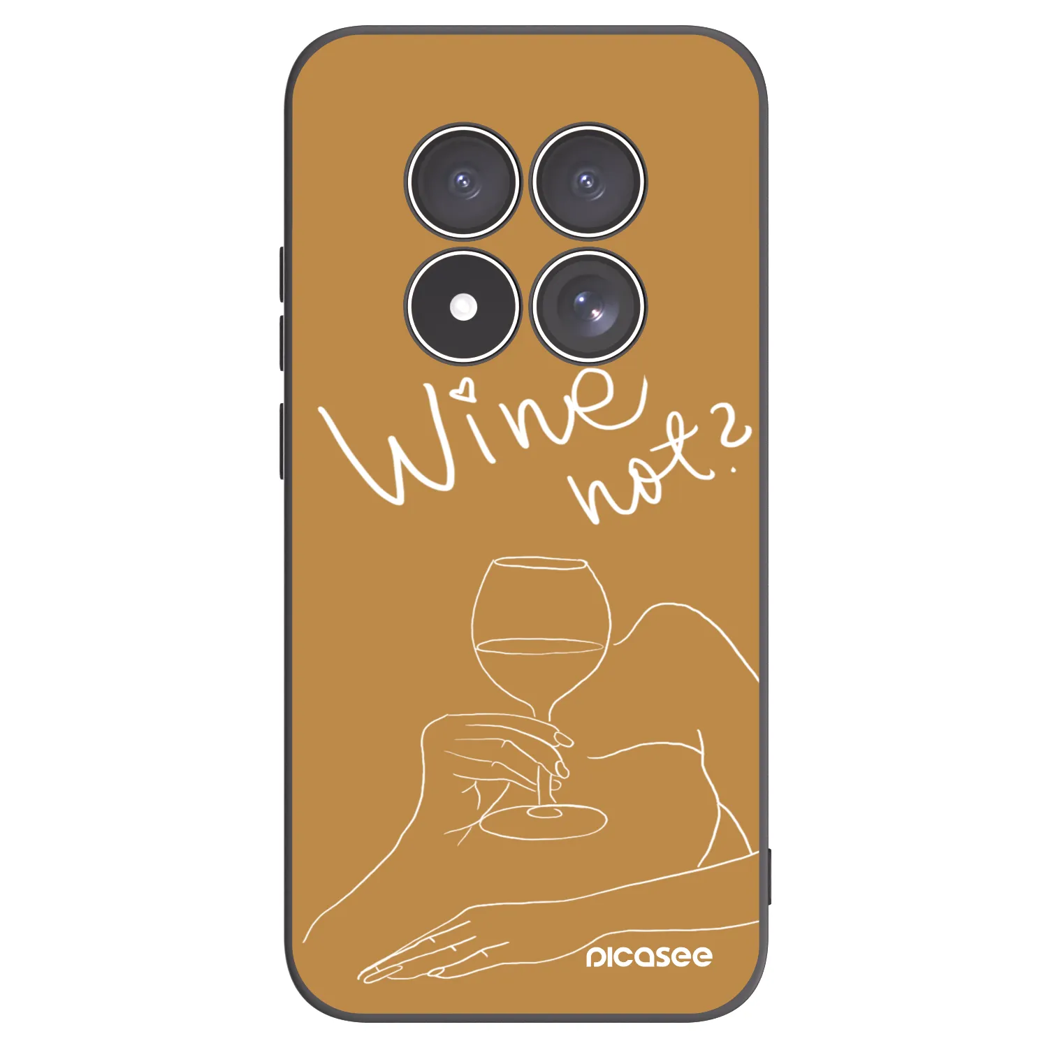 Picasee Μαύρη θήκη σιλικόνης για Xiaomi Redmi Note 15 Pro 5G - Wine not