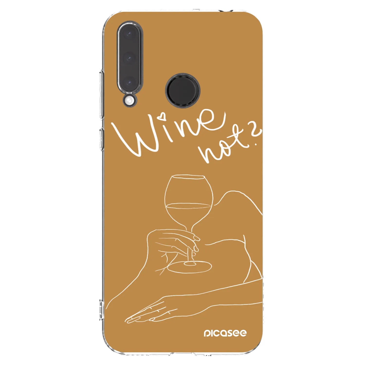 Picasee διαφανής θήκη σιλικόνης Honor 20 Lite - Wine not