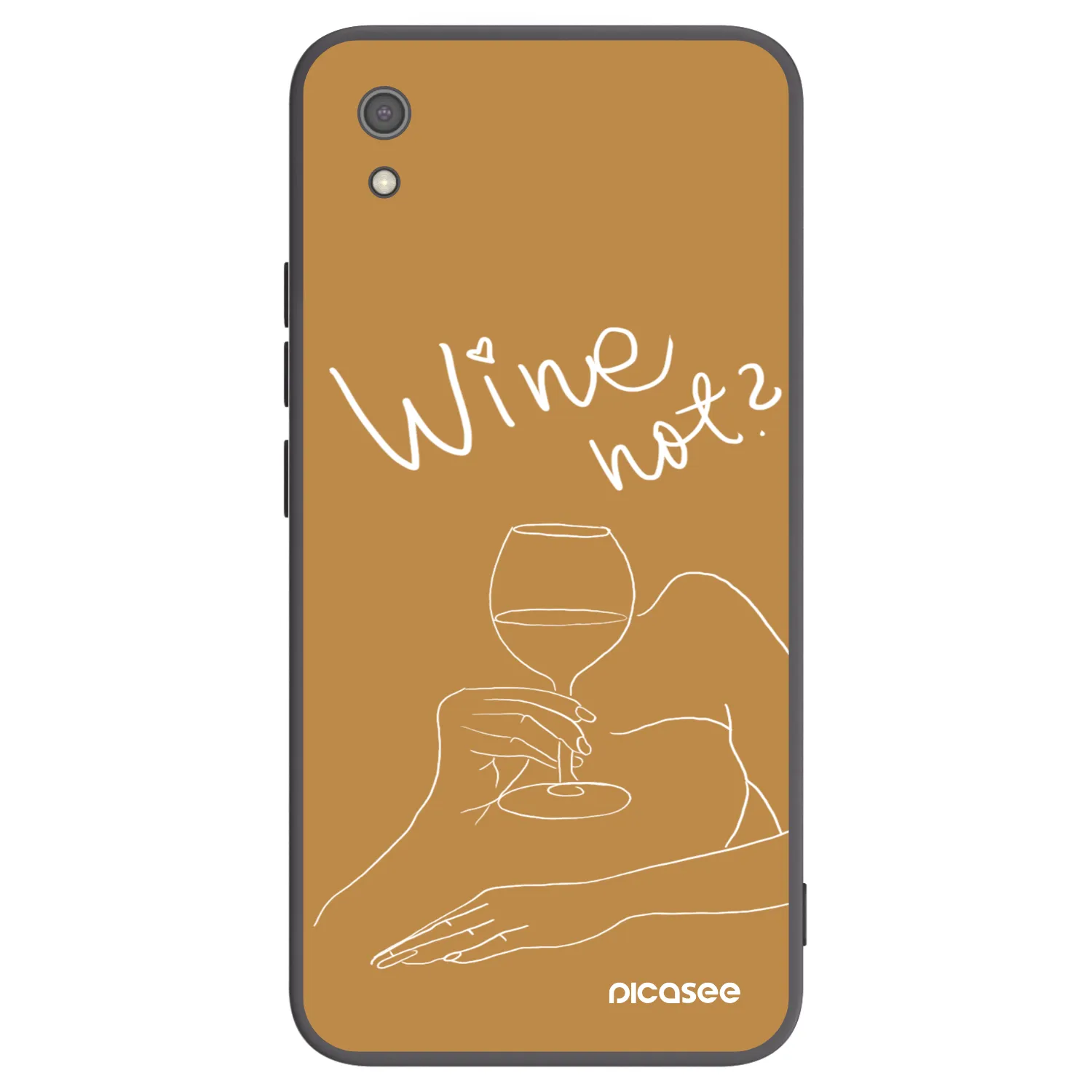 Picasee Μαύρη θήκη σιλικόνης για Xiaomi Redmi 7A - Wine not