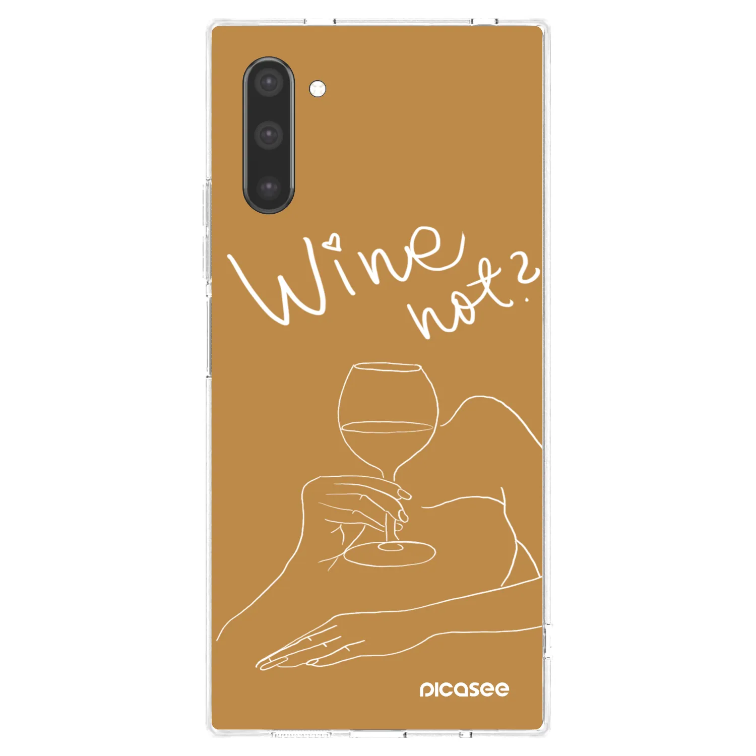 Picasee διαφανής θήκη σιλικόνης Samsung Galaxy Note 10 N970F - Wine not