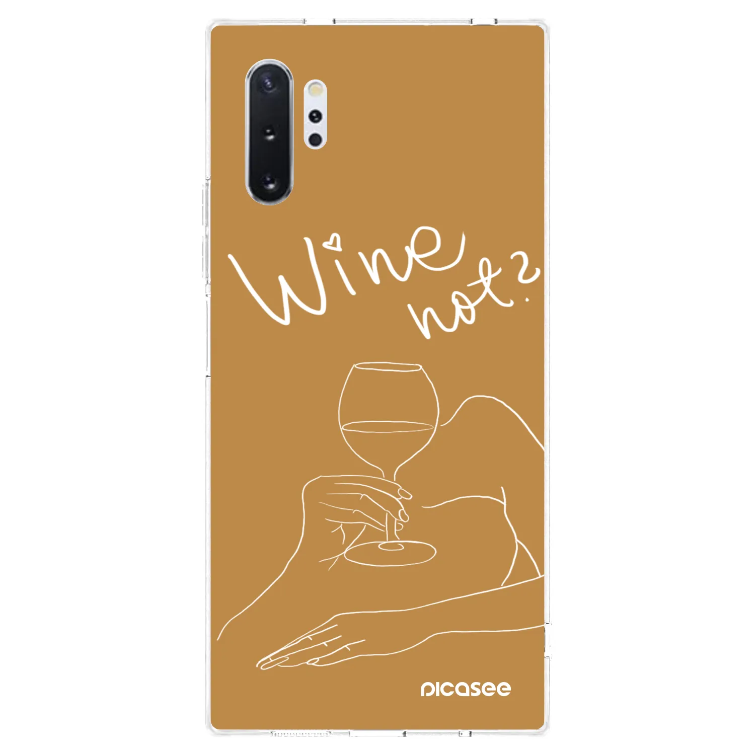 Picasee διαφανής θήκη σιλικόνης Samsung Galaxy Note 10+ N975F - Wine not