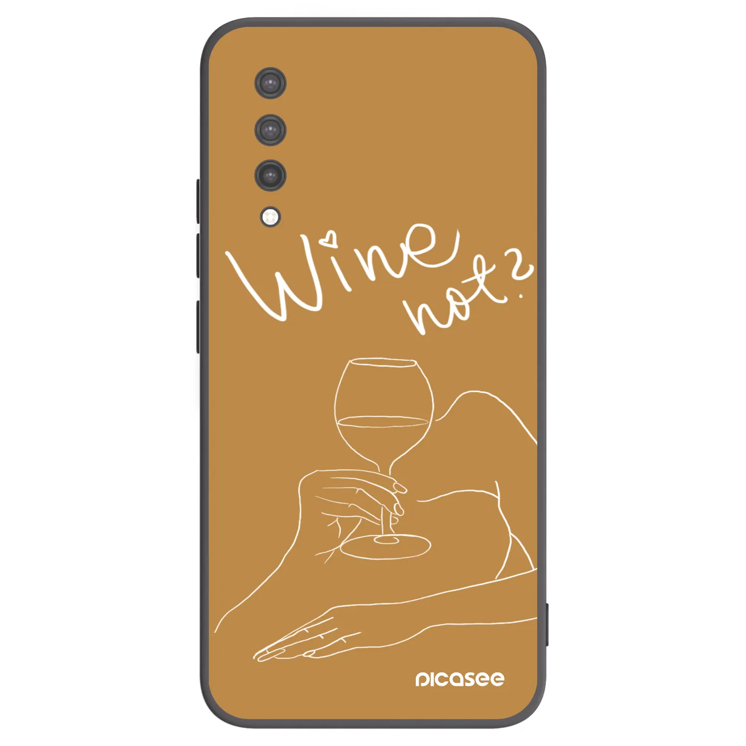 Picasee Μαύρη θήκη σιλικόνης για Xiaomi Mi 9 Lite - Wine not
