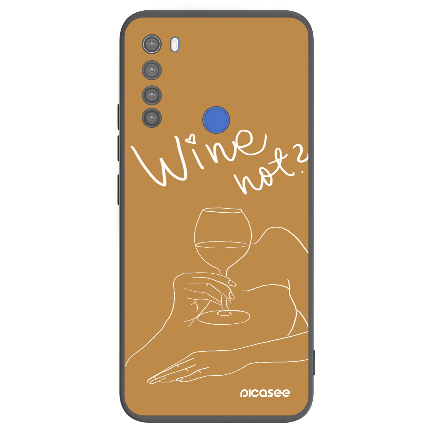 Picasee Μαύρη θήκη σιλικόνης για Xiaomi Redmi Note 8T - Wine not