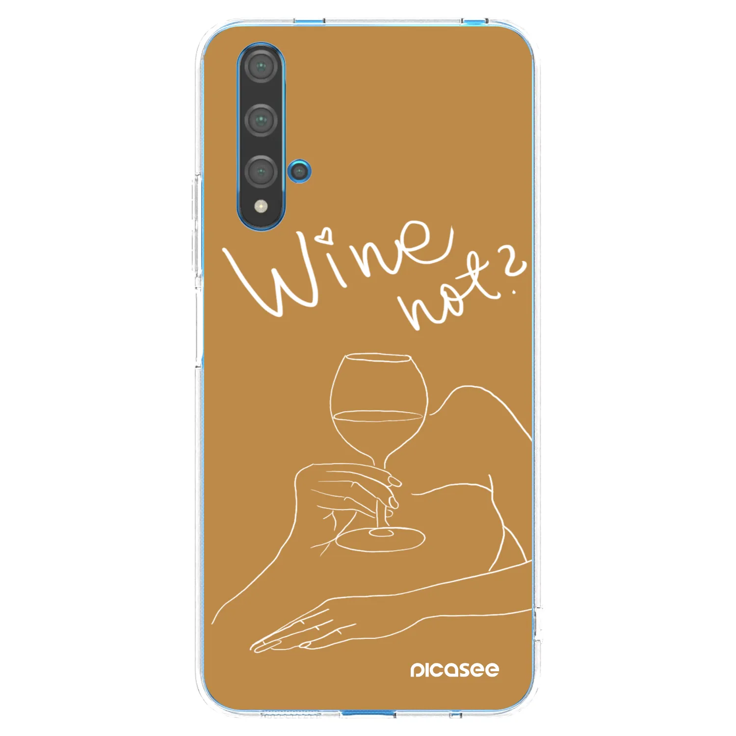 Picasee διαφανής θήκη σιλικόνης Huawei Nova 5T - Wine not