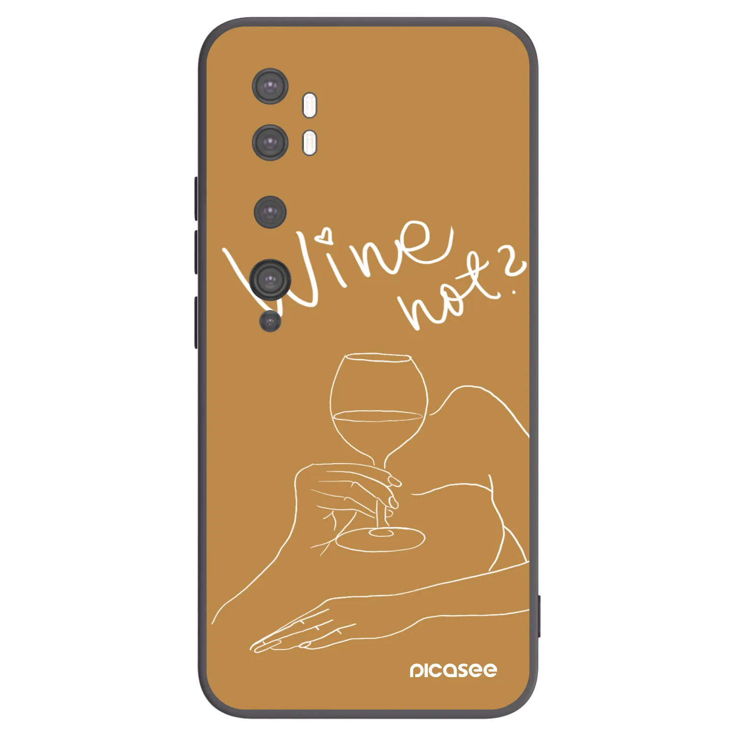 Picasee Μαύρη θήκη σιλικόνης για Xiaomi Mi Note 10 (Pro) - Wine not