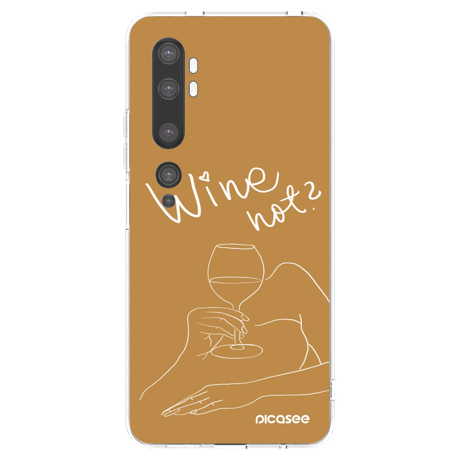 Picasee διαφανής θήκη σιλικόνης Xiaomi Mi Note 10 (Pro) - Wine not