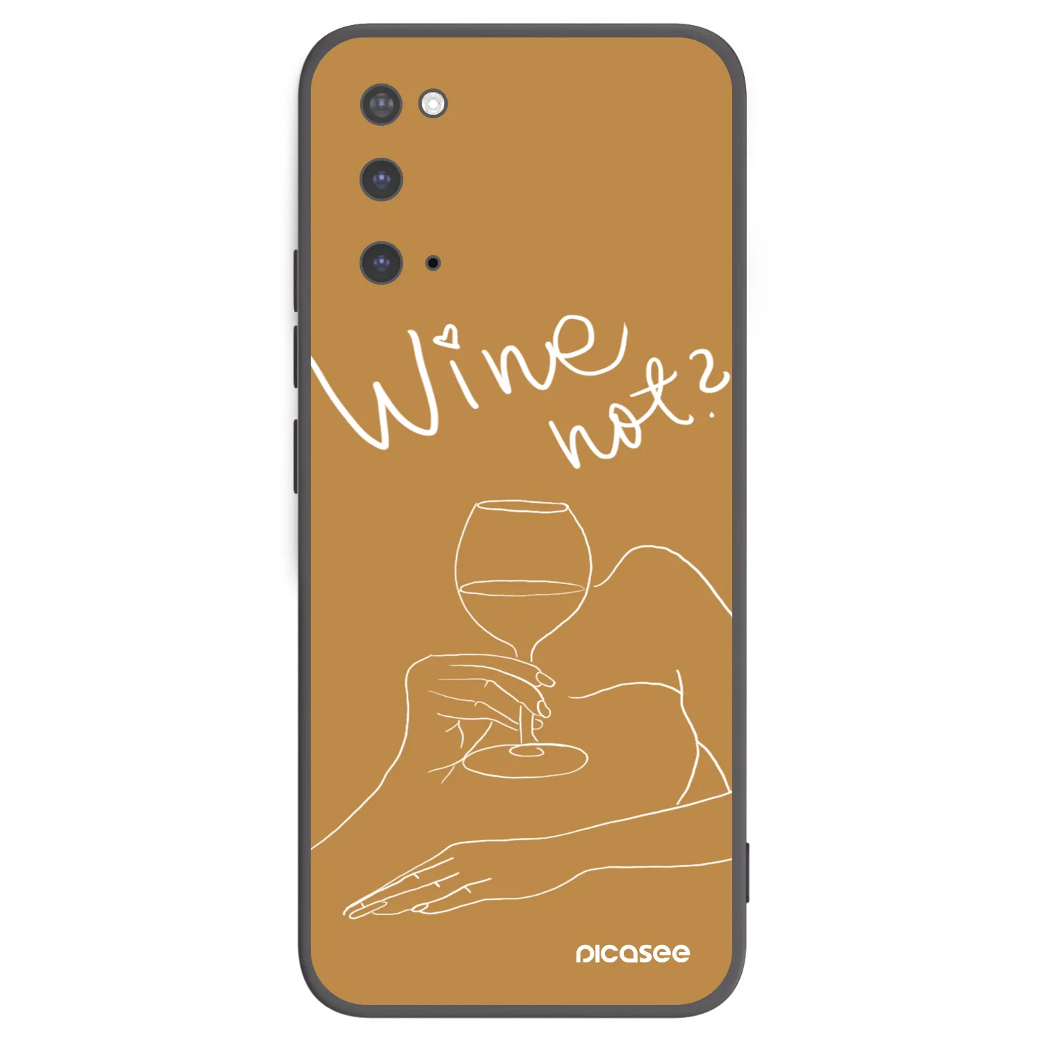 Picasee Μαύρη θήκη σιλικόνης για Samsung Galaxy S20 G980F - Wine not