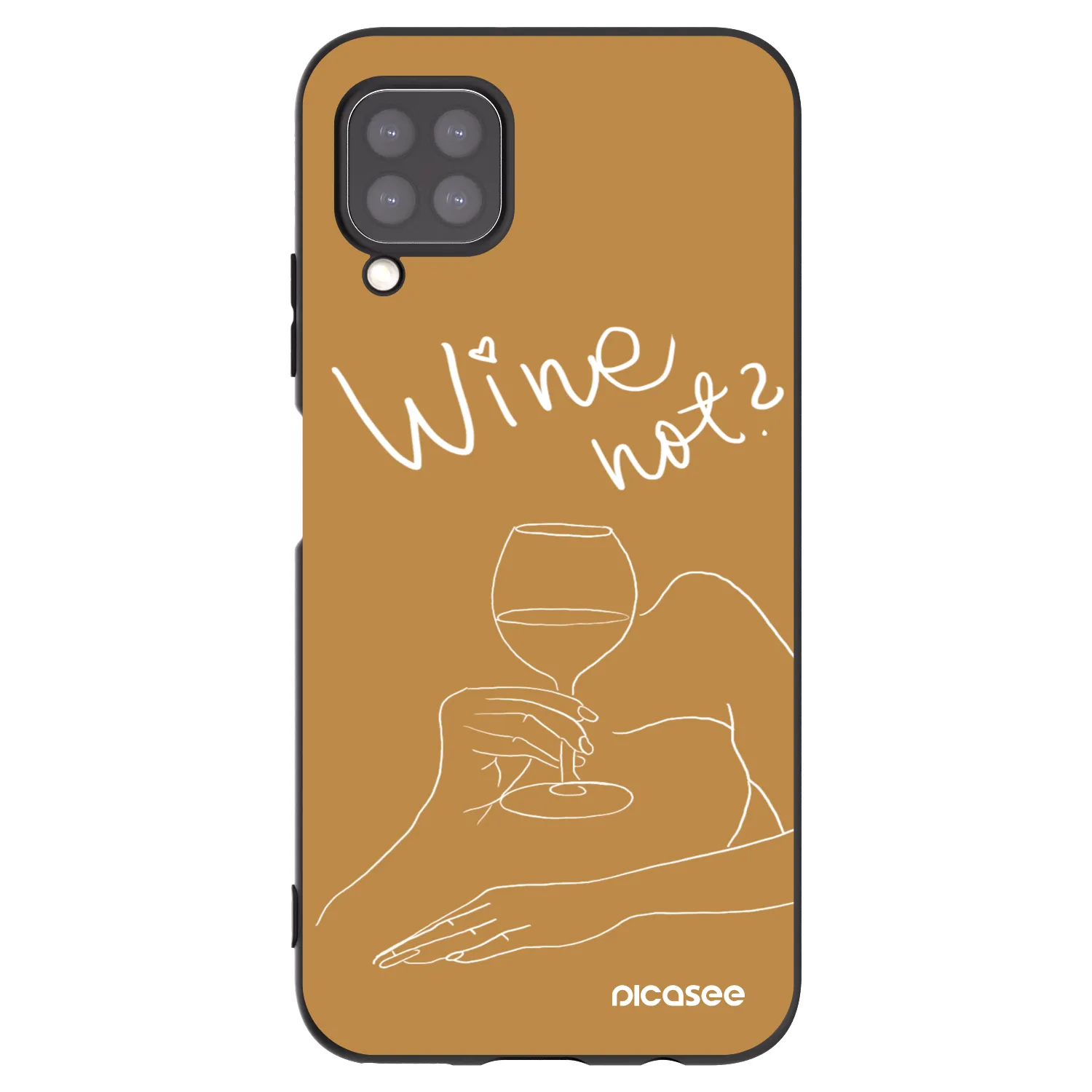 Picasee Μαύρη θήκη σιλικόνης για Huawei P40 Lite - Wine not