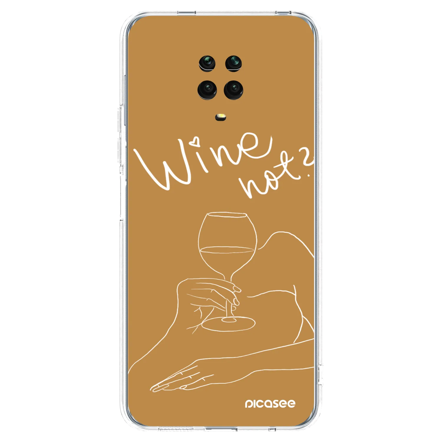 Picasee διαφανής θήκη σιλικόνης Xiaomi Redmi Note 9 Pro - Wine not
