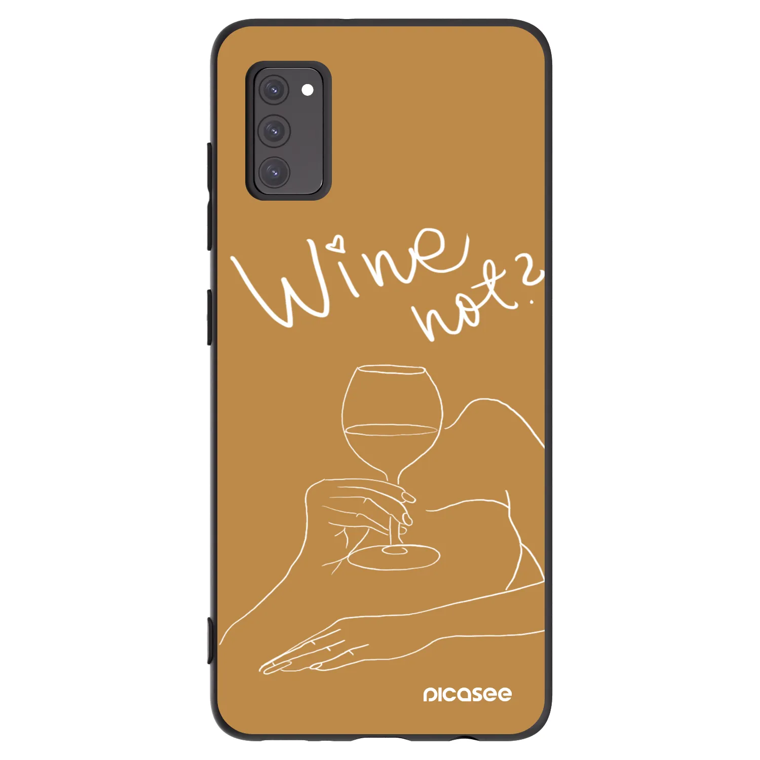 Picasee Μαύρη θήκη σιλικόνης για Samsung Galaxy A41 A415F - Wine not