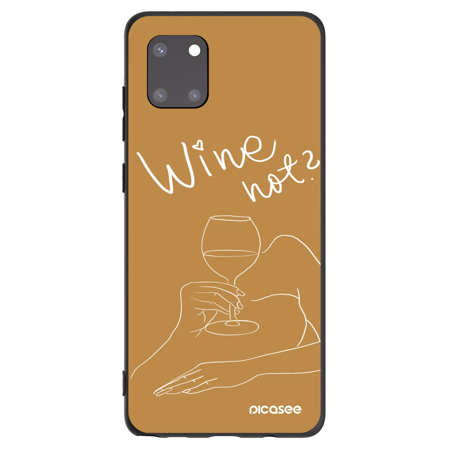 Picasee Μαύρη θήκη σιλικόνης για Samsung Galaxy Note 10 Lite N770F - Wine not