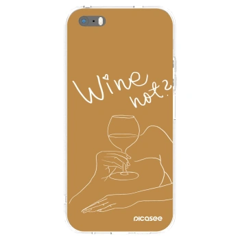 Picasee διαφανής θήκη σιλικόνης Apple iPhone 5/5S/SE - Wine not