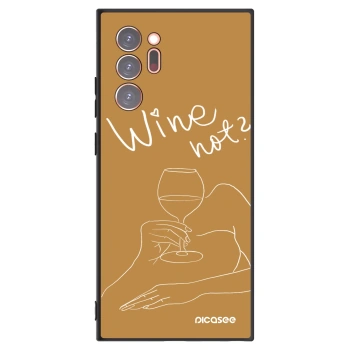 Picasee Μαύρη θήκη σιλικόνης για Samsung Galaxy Note 20 Ultra - Wine not