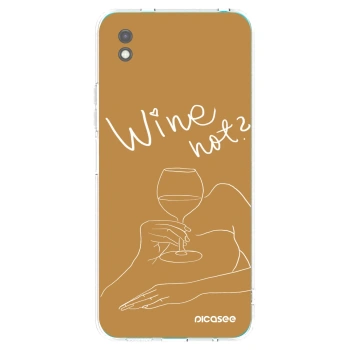 Picasee Μαύρη θήκη σιλικόνης για Xiaomi Redmi 9A - Wine not