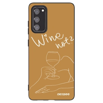 Picasee Μαύρη θήκη σιλικόνης για Samsung Galaxy S20 FE - Wine not