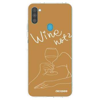 Picasee διαφανής θήκη σιλικόνης Samsung Galaxy M11 - Wine not