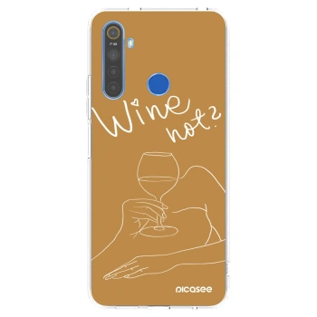 Picasee διαφανής θήκη σιλικόνης Realme 5 - Wine not