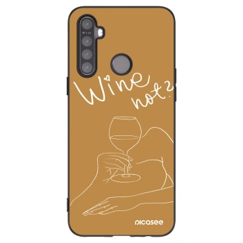 Picasee Μαύρη θήκη σιλικόνης για Realme 5 - Wine not