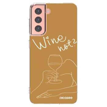 Picasee διαφανής θήκη σιλικόνης Samsung Galaxy S21 5G G991B - Wine not